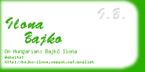 ilona bajko business card