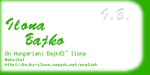 ilona bajko business card